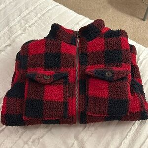Oshkosh Boys Size 8 Buffalo Plaid Fleece